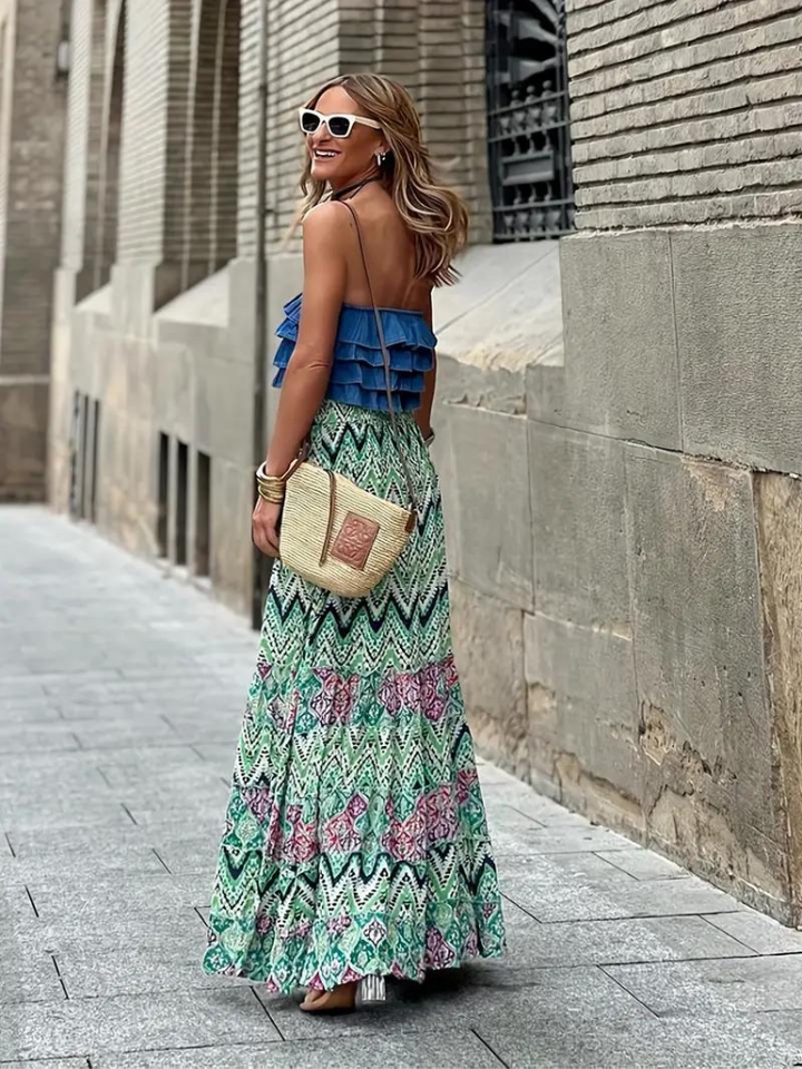 Stylowa damska spódnica maxi na eleganckie okazje