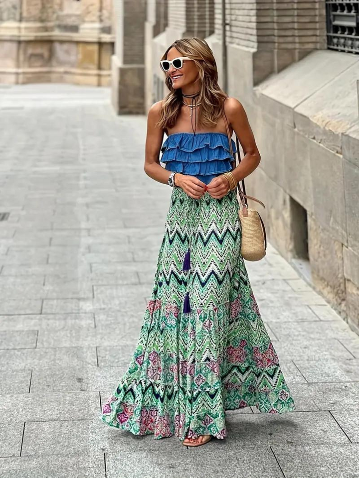 Stylowa damska spódnica maxi na eleganckie okazje