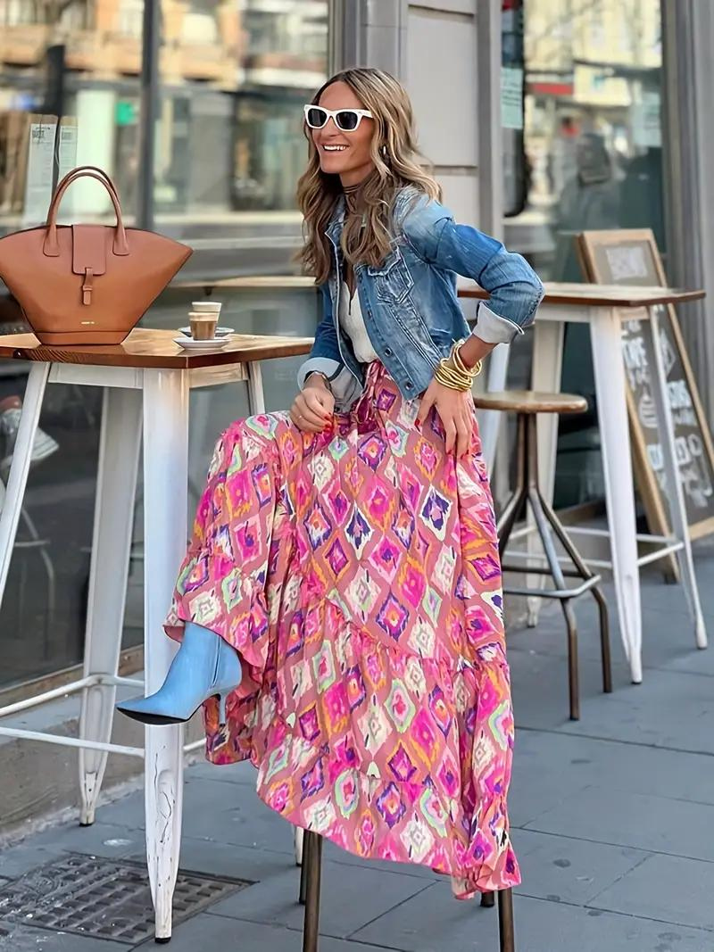 Stylowa damska spódnica maxi na eleganckie okazje