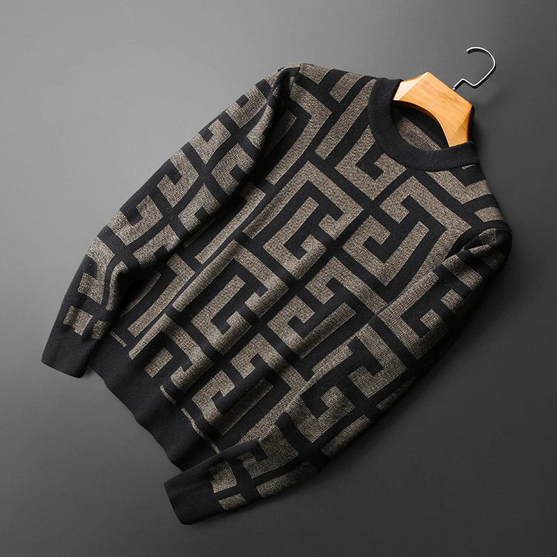 Stilvoller Herrenstrickpullover im eleganten klassischen Stil