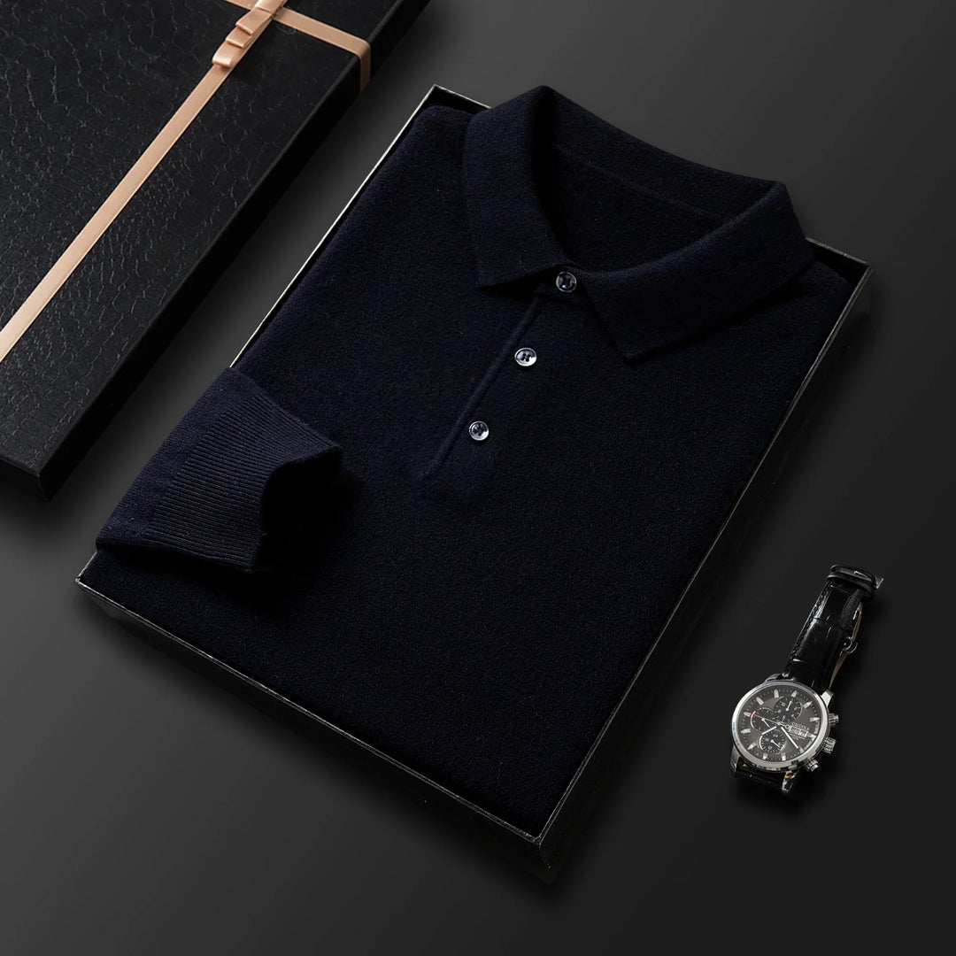 Stilvoller und luxuriöser Herren-Polopullover - eine Kombination aus Eleganz und Komfort