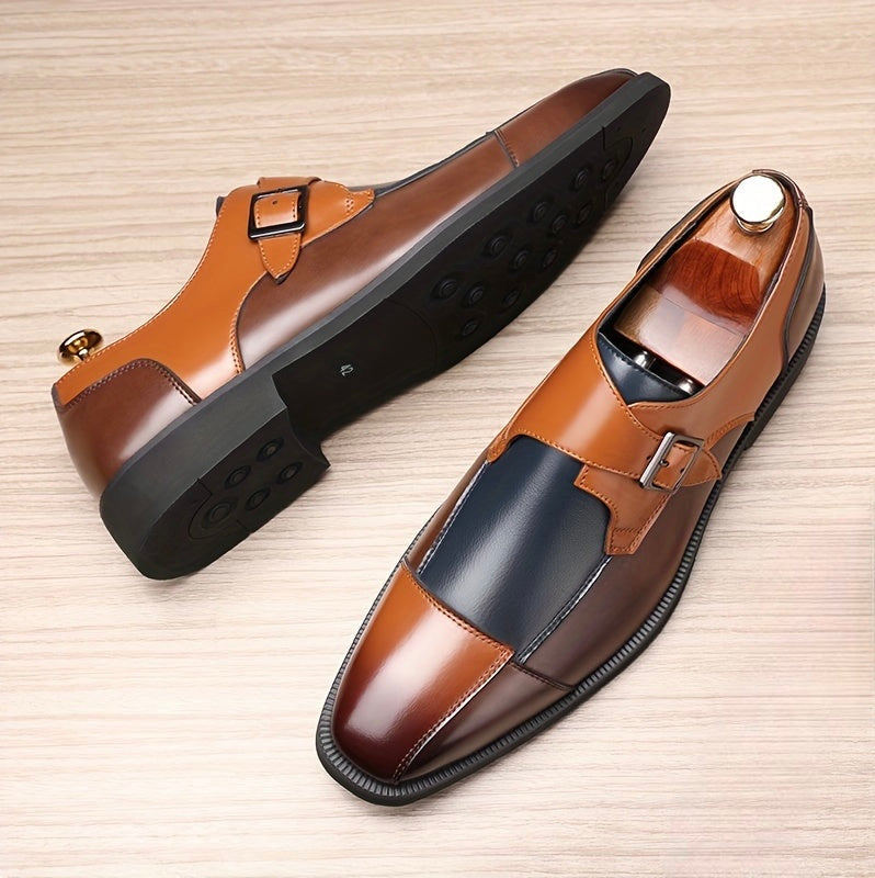 Eleganckie męskie buty z paskiem typu monk na klamrę – doskonały styl i klasyka