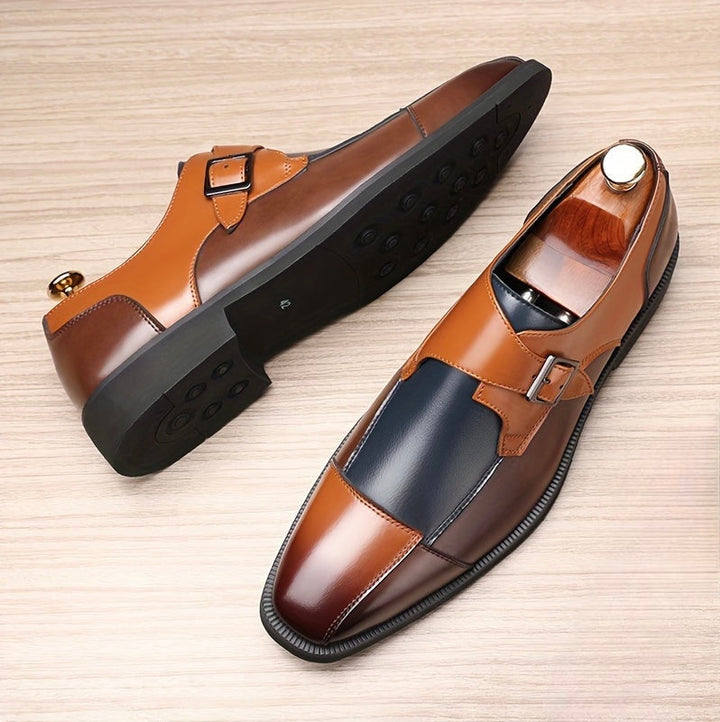 Eleganckie męskie buty z paskiem typu monk na klamrę – doskonały styl i klasyka