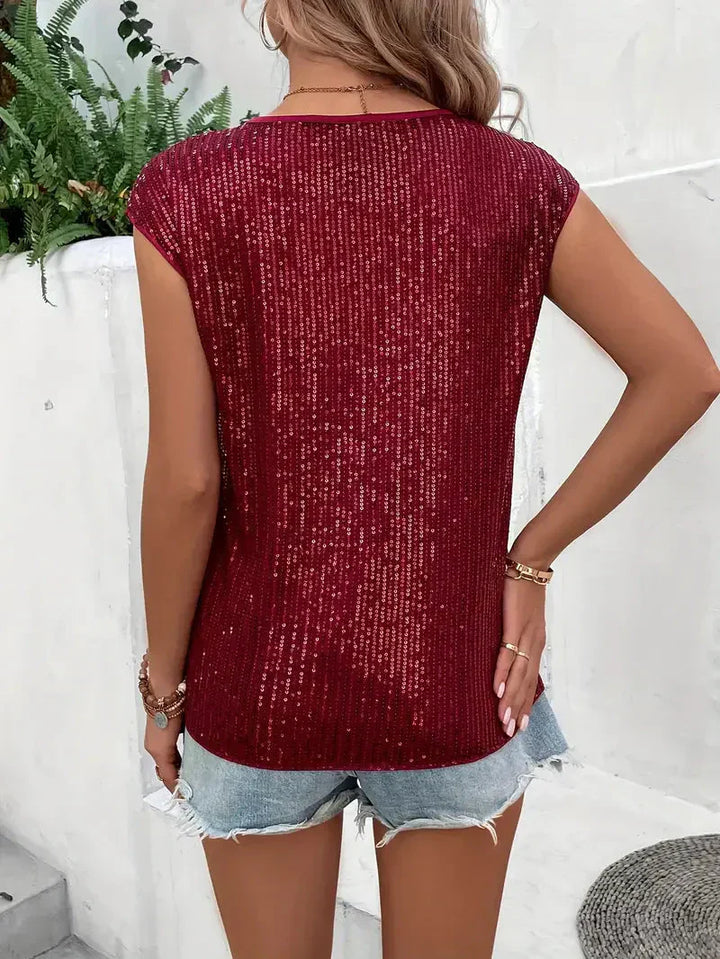 Stilvolle elegante Damenbluse mit Glitzer - die perfekte Wahl für jeden Anlass