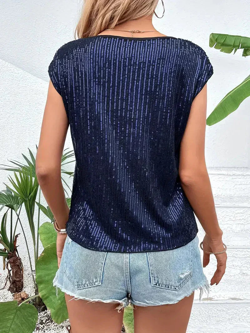 Stilvolle elegante Damenbluse mit Glitzer - die perfekte Wahl für jeden Anlass