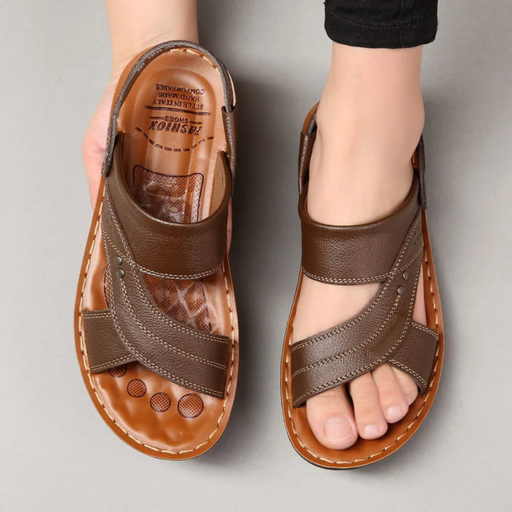 Modische und bequeme Herren-Ledersandalen für entspannte Tage