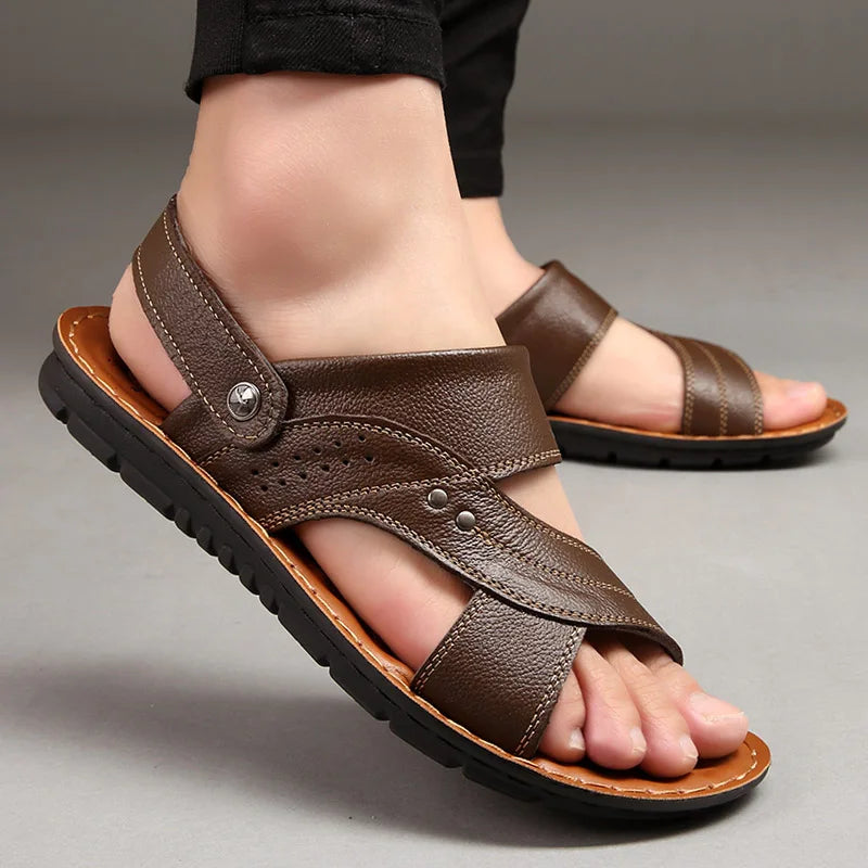 Modische und bequeme Herren-Ledersandalen für entspannte Tage