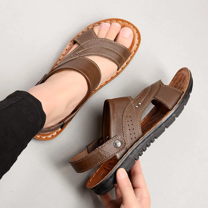 Modische und bequeme Herren-Ledersandalen für entspannte Tage