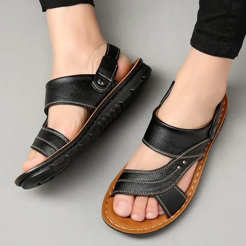 Modische und bequeme Herren-Ledersandalen für entspannte Tage