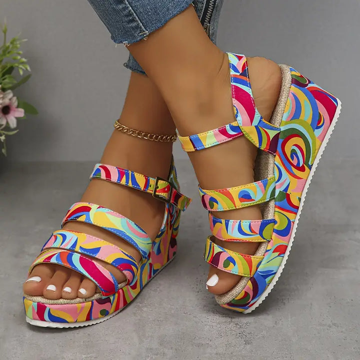 Modische bunte Keilsandalen für Damen – Stilvoll und trendy für jeden Anlass