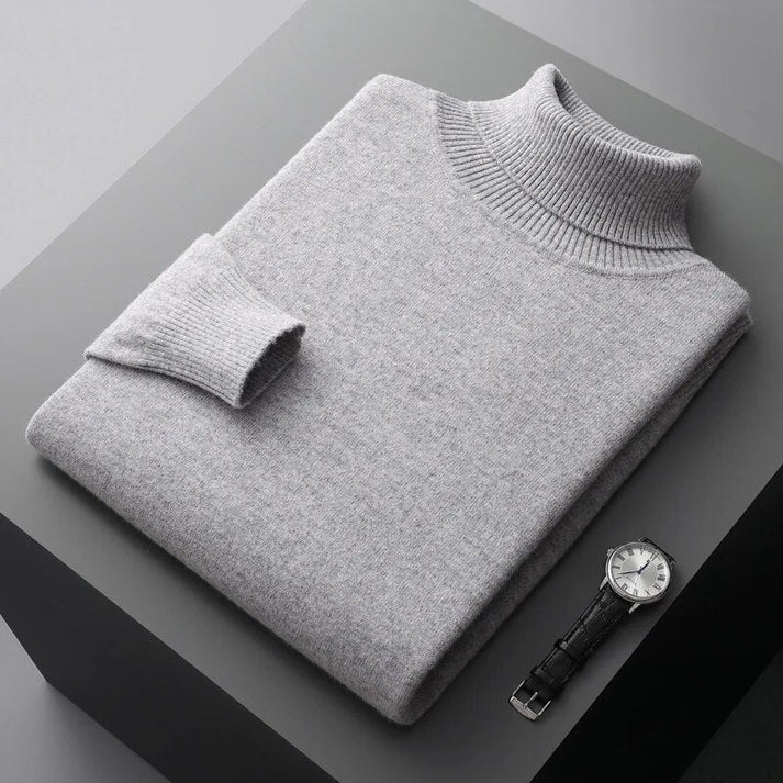 Exklusiver Herren-Rollkragenpullover aus Kaschmir - eine Kombination aus Eleganz und hohem Komfort