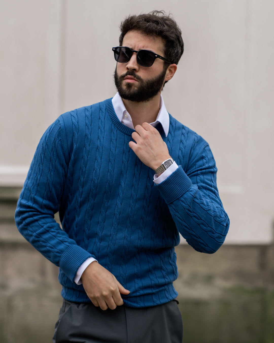 Modischer Herrenpullover aus weichem Baumwollstrick - zeitloser Komfort und Eleganz