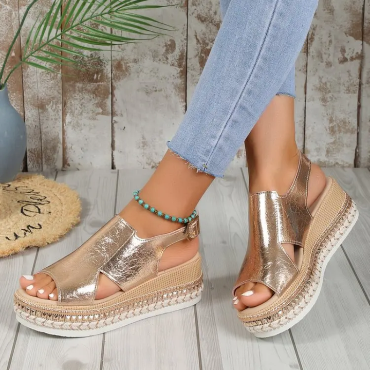 Gabriela™ - Elegante Sandalen mit Plateauabsatz und Knöchelschnalle für einen eleganten Look