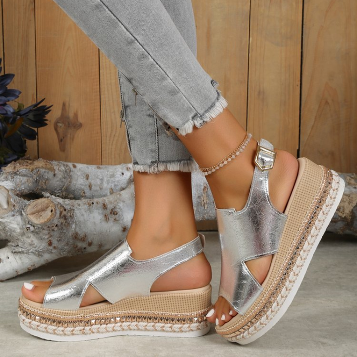 Gabriela™ - Elegante Sandalen mit Plateauabsatz und Knöchelschnalle für einen eleganten Look