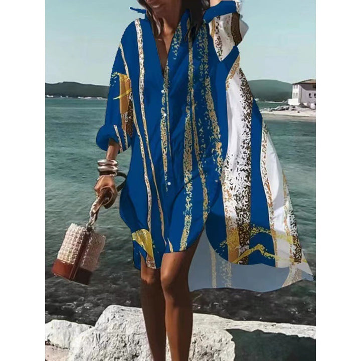 Stylisches Damenkleid mit spitzem Ausschnitt und langen Ärmeln - die perfekte Wahl für besondere Anlässe