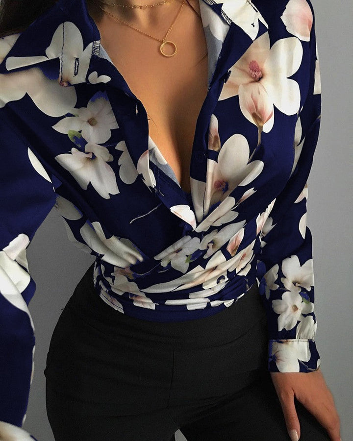 Stylische Damenbluse mit modischem Print für einen eleganten und auffälligen Look