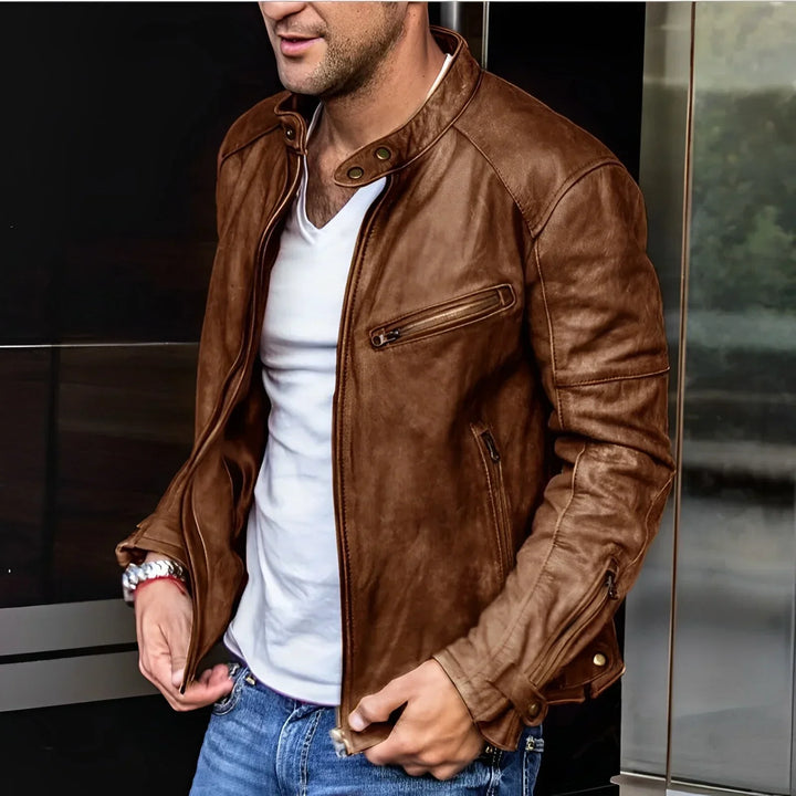 Modische und wasserdichte Herrenjacke mit funktionellem Reißverschluss