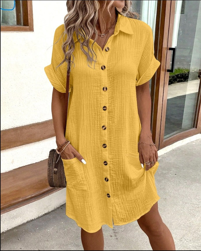 Emilia™ - Abito Camicia in Puro Comfort per un'Eleganza Incomparabile!