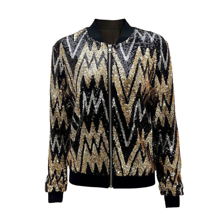 Elegancka damska kurtka bomber z cekinami – doskonały wybór na wyjątkowy styl