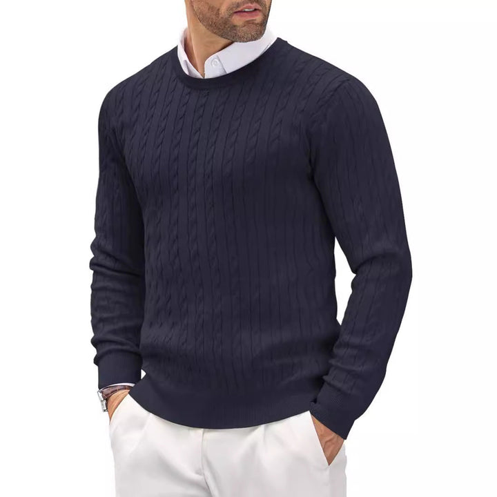 Modischer Herren-Feinstrick-Pullover mit Rundhalsausschnitt - perfekt für jede Gelegenheit