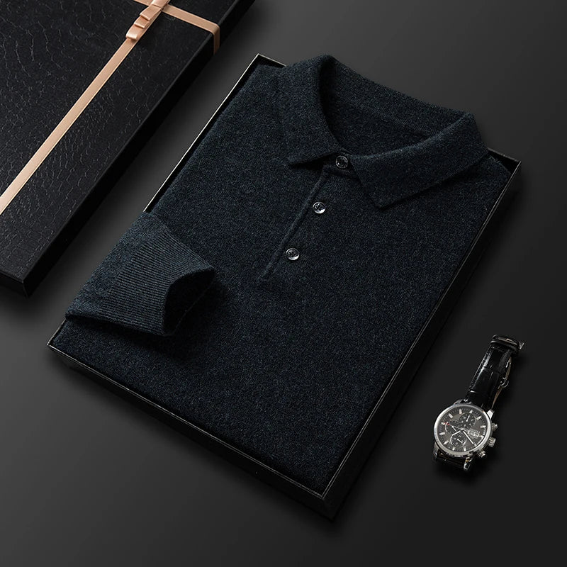 Stilvoller und luxuriöser Herren-Polopullover - eine Kombination aus Eleganz und Komfort