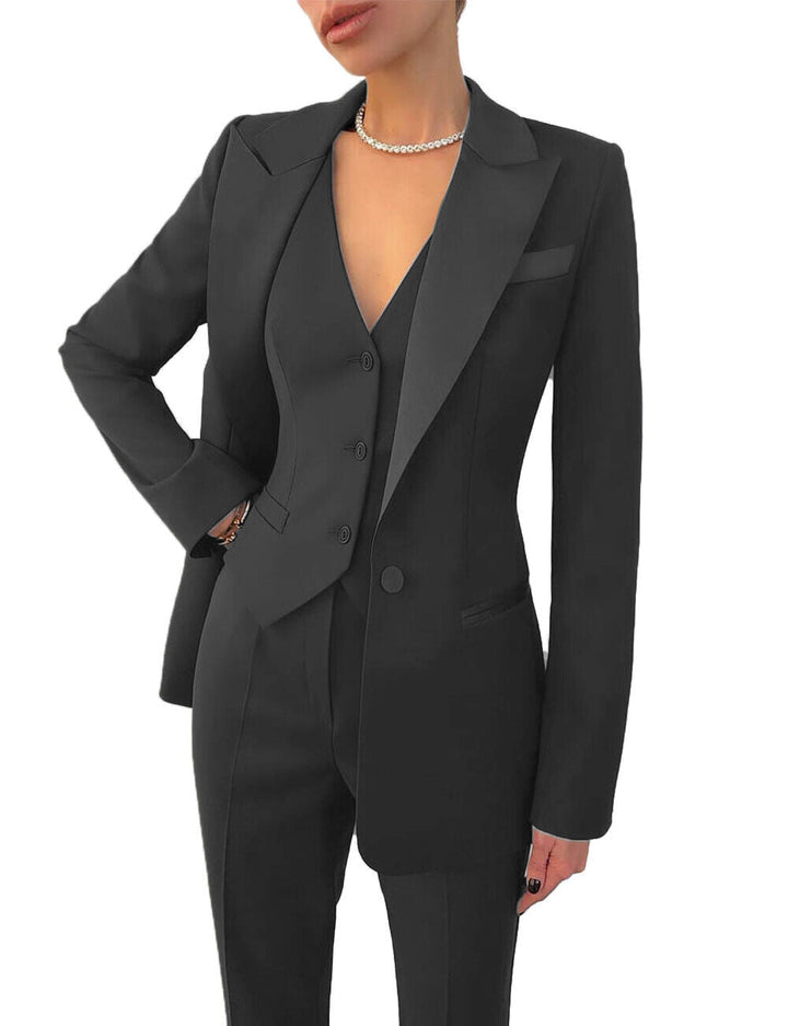 Eleganter 3-teiliger Damen-Business-Anzug mit eleganter Weste - perfekt für den professionellen Auftritt