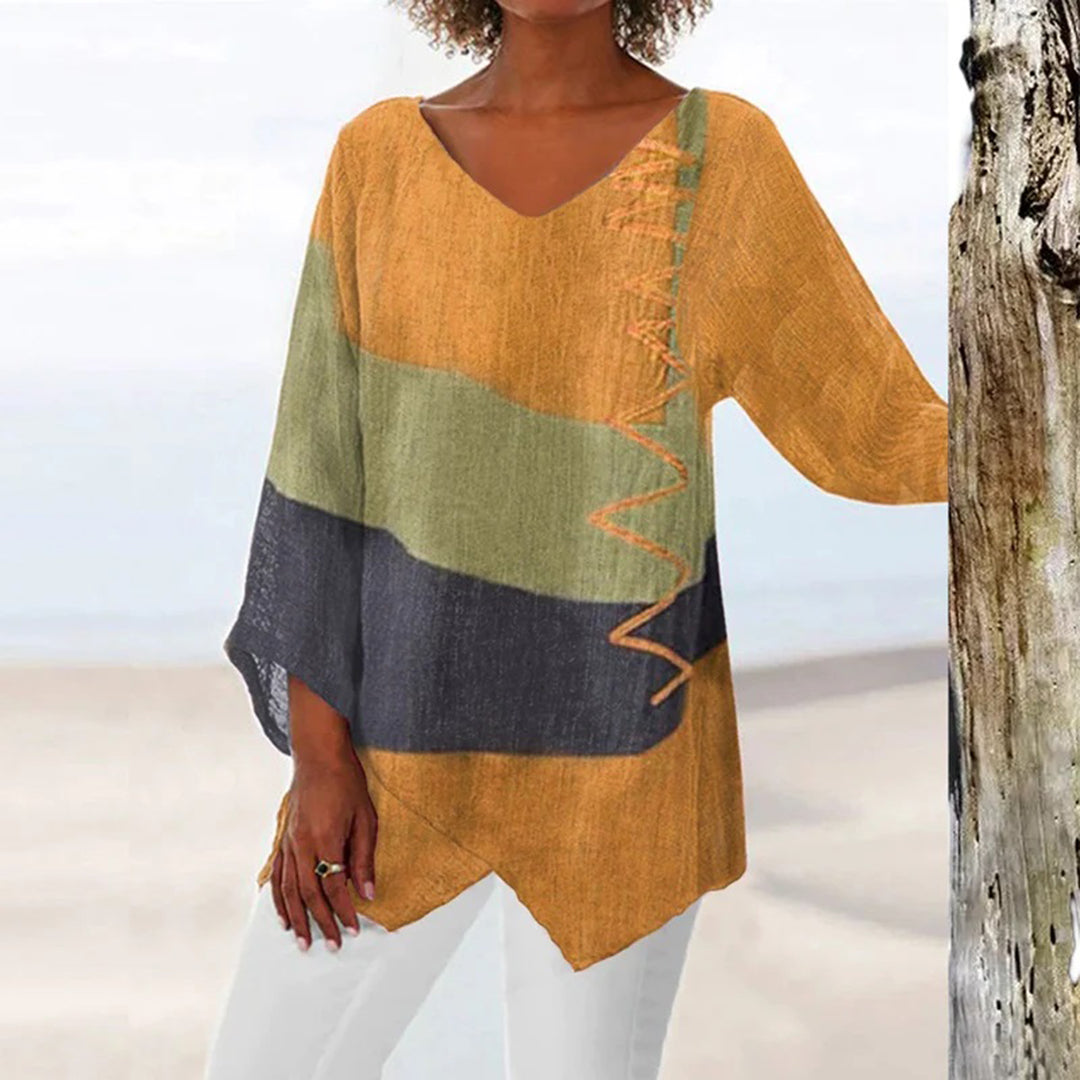Elegante Damen-Tunika mit sinnlichen Kräuselnähten für einen einzigartigen Stil
