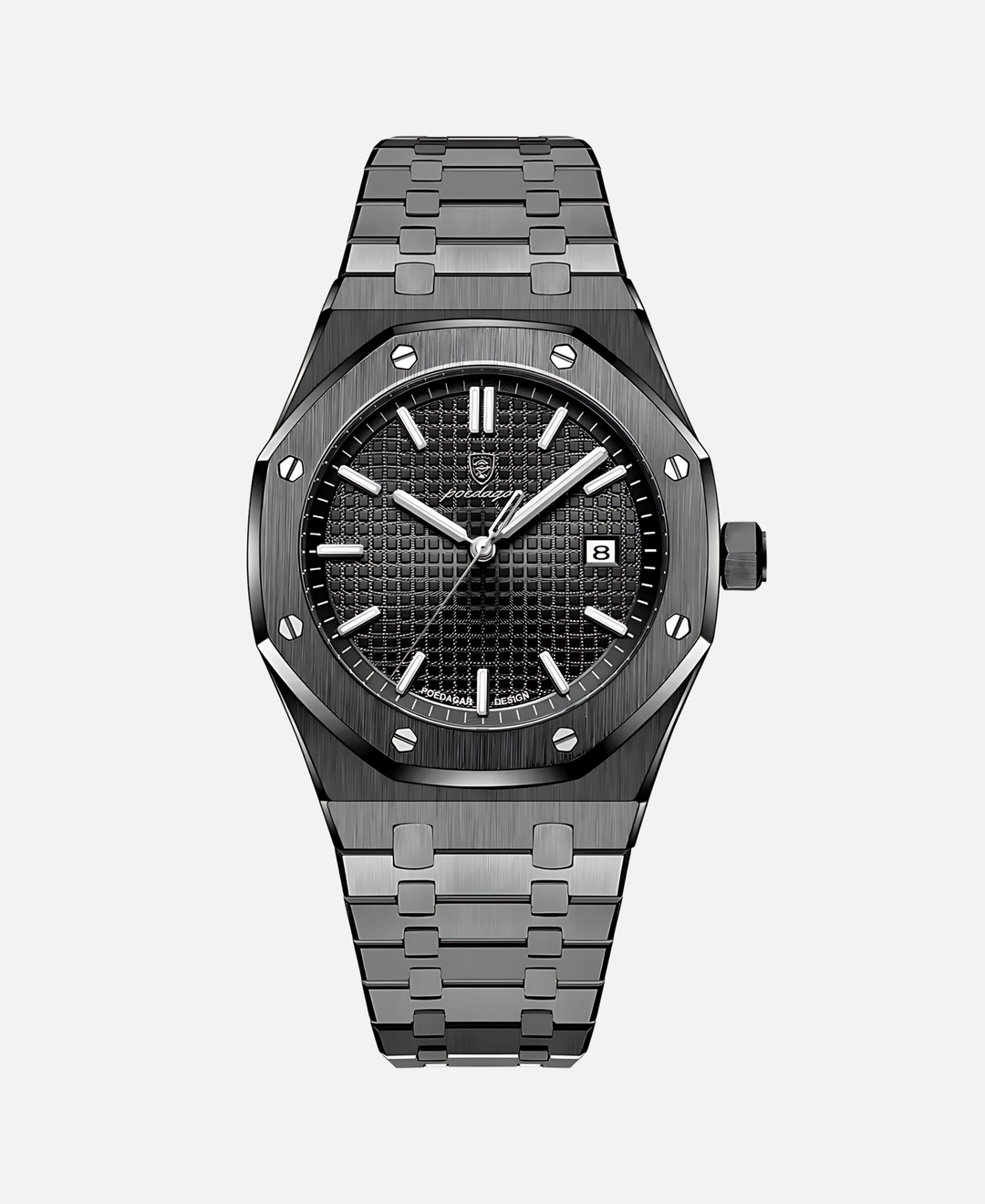 Elegancki męski zegarek 41 mm z trwałą kopertą ze stali nierdzewnej