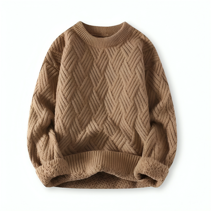 Herren-Wollpullover mit elegantem Twill - klassischer Stil und unübertroffene Wärme