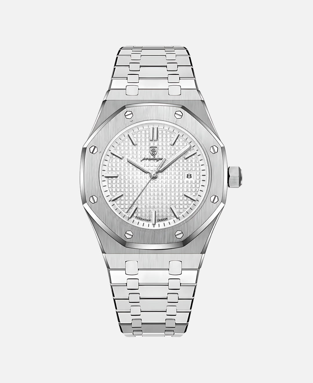 Elegancki męski zegarek 41 mm z trwałą kopertą ze stali nierdzewnej