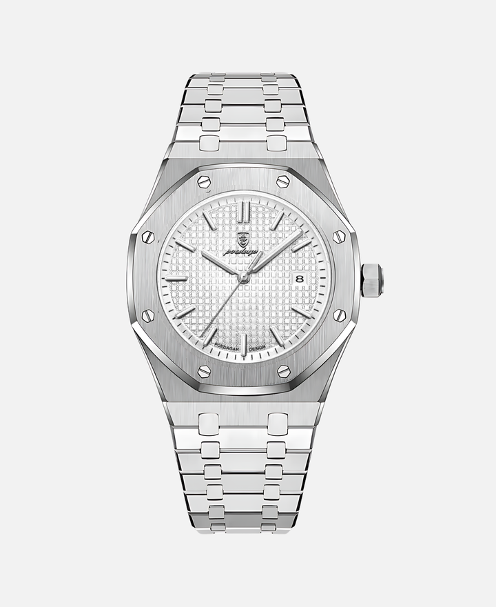 Elegancki męski zegarek 41 mm z trwałą kopertą ze stali nierdzewnej