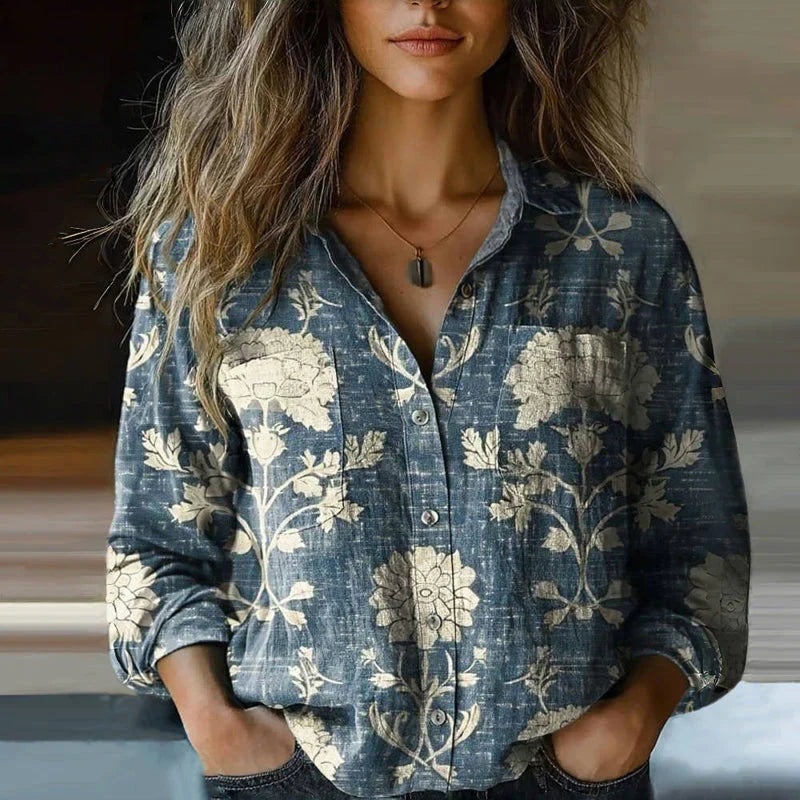 Modische Damenbluse im Vintage-Look mit zeitlosem Design