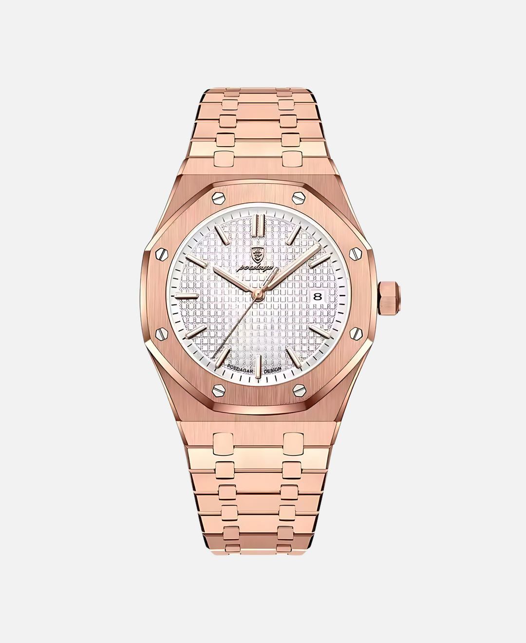 Elegancki męski zegarek 41 mm z trwałą kopertą ze stali nierdzewnej