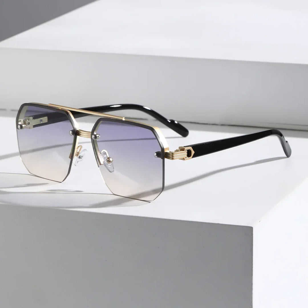 Elegante geometrische Sonnenbrille für Herren – stilvoller moderner Look