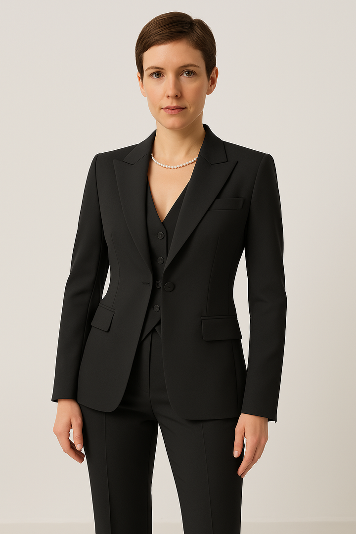 Eleganter 3-teiliger Damen-Business-Anzug mit eleganter Weste - perfekt für den professionellen Auftritt