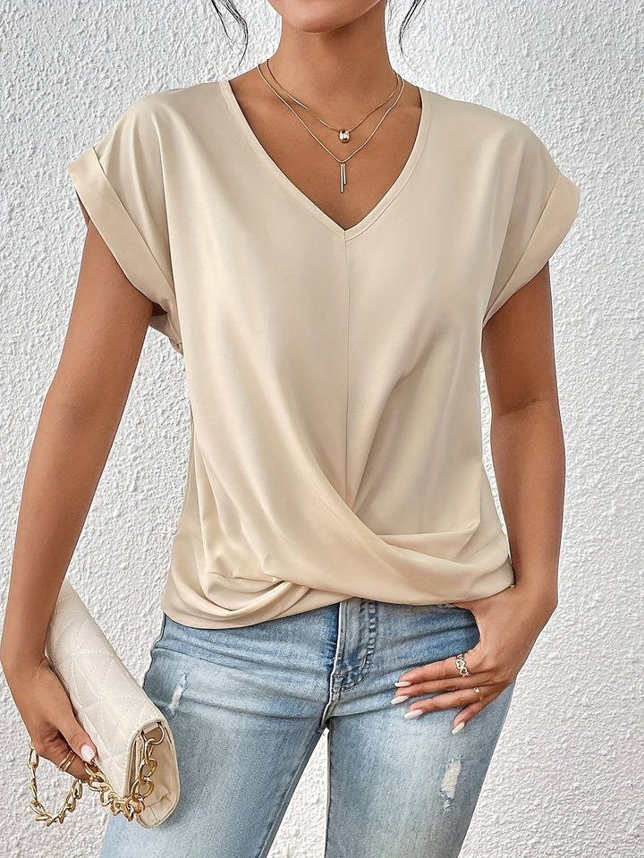 Modisches Damen-T-Shirt mit V-Ausschnitt - perfekt für jede Gelegenheit