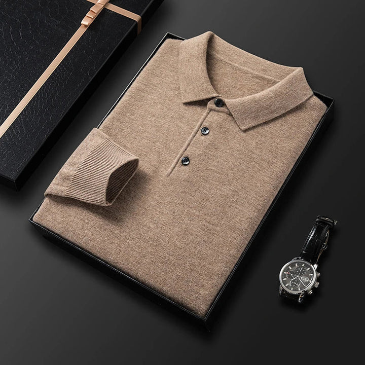 Stilvoller und luxuriöser Herren-Polopullover - eine Kombination aus Eleganz und Komfort