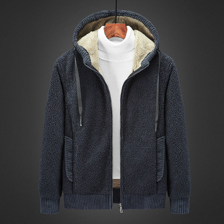 Warm gefüttertes Herren-Sweatshirt mit Reißverschluss - für Komfort und Stil
