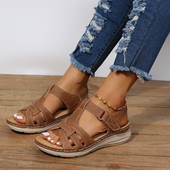 Bequeme Plateau-Wandersandalen für Damen - ideal für Outdoor-Aktivitäten mit orthopädischer Unterstützung