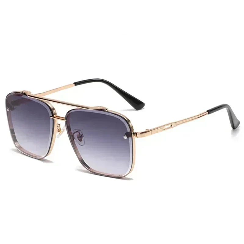 Elegante Aviator-Sonnenbrille für Männer in modernem, quadratischem Design