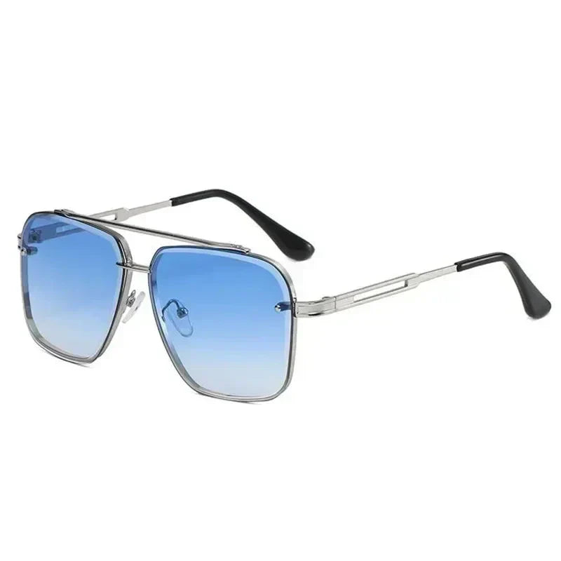 Elegante Aviator-Sonnenbrille für Männer in modernem, quadratischem Design