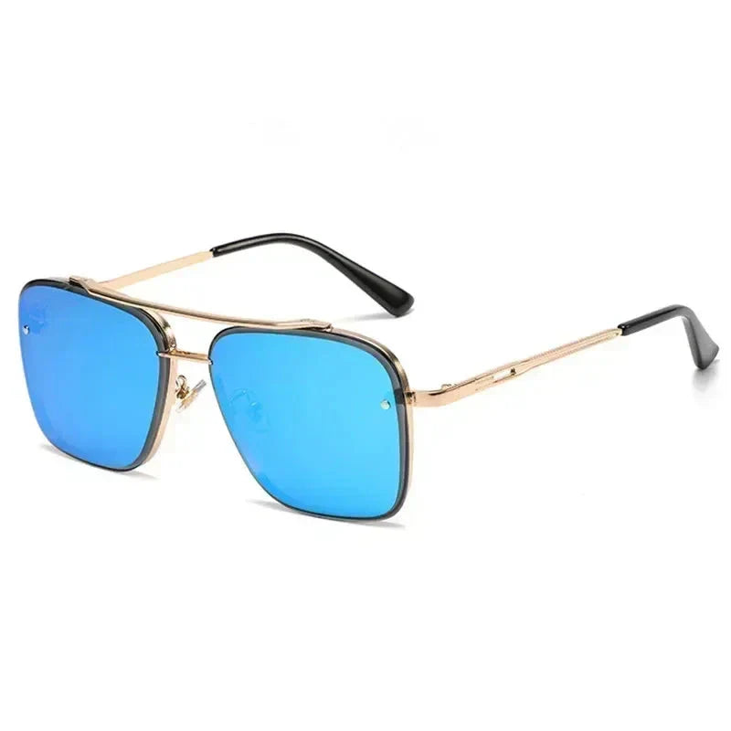 Elegante Aviator-Sonnenbrille für Männer in modernem, quadratischem Design