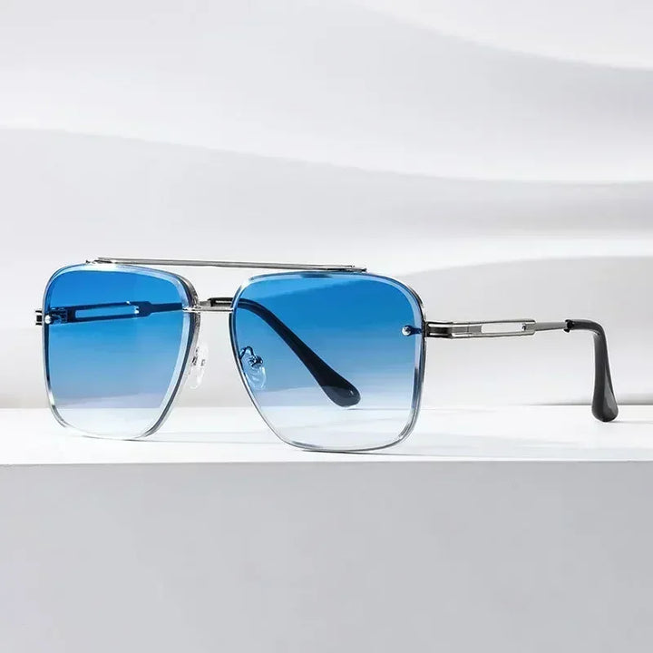 Elegante Aviator-Sonnenbrille für Männer in modernem, quadratischem Design