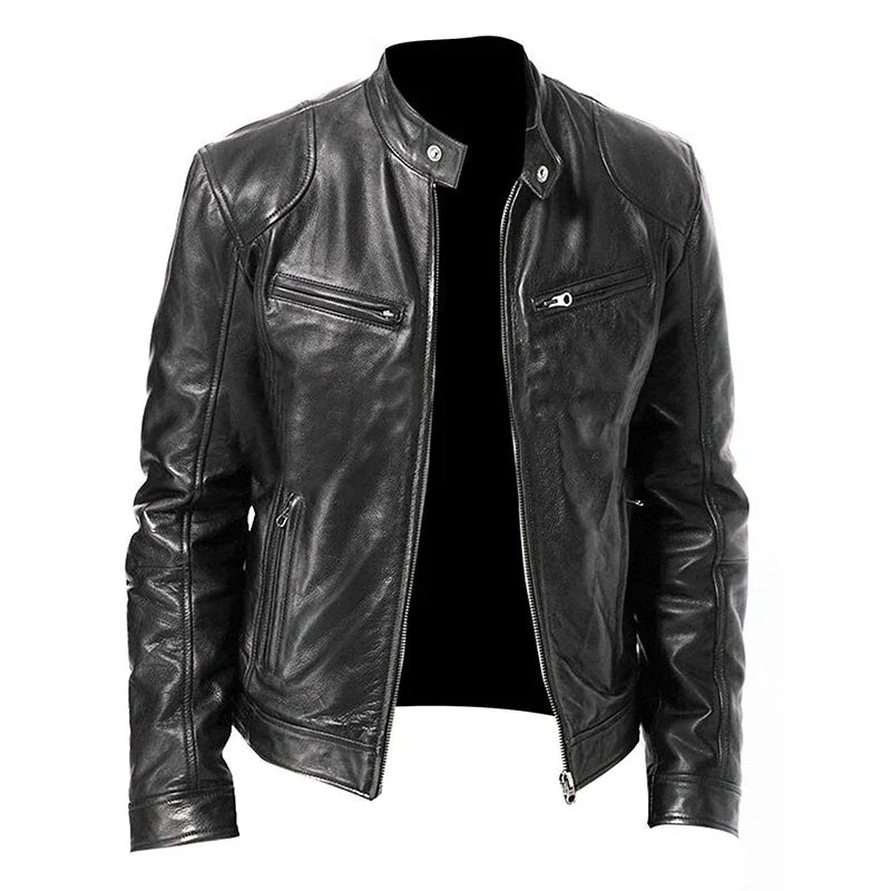 Elegancka męska kurtka biker klasy premium – styl i swoboda na co dzień