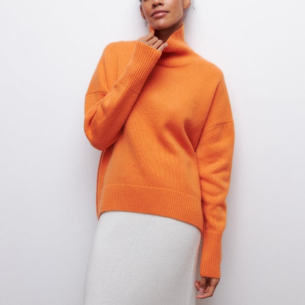 Stylischer Damen-Rollkragenpullover - elegante warme Kleidung für Wintertage