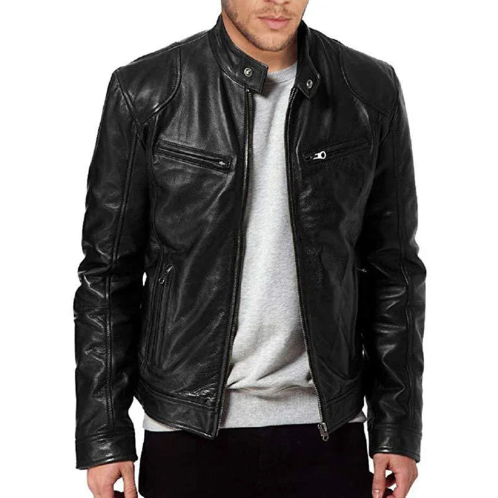 Elegancka męska kurtka biker klasy premium – styl i swoboda na co dzień
