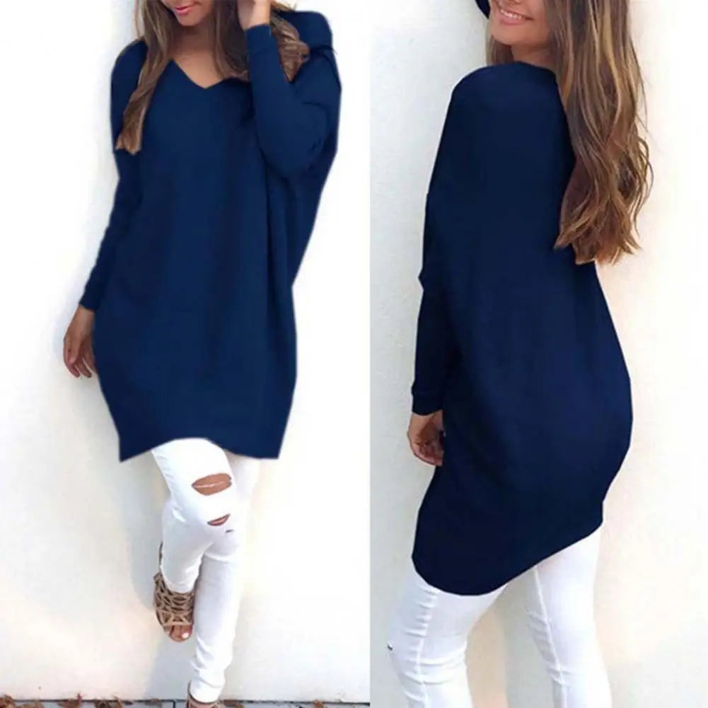 Modischer mittellanger Damenpullover für einen eleganten und stilvollen Look