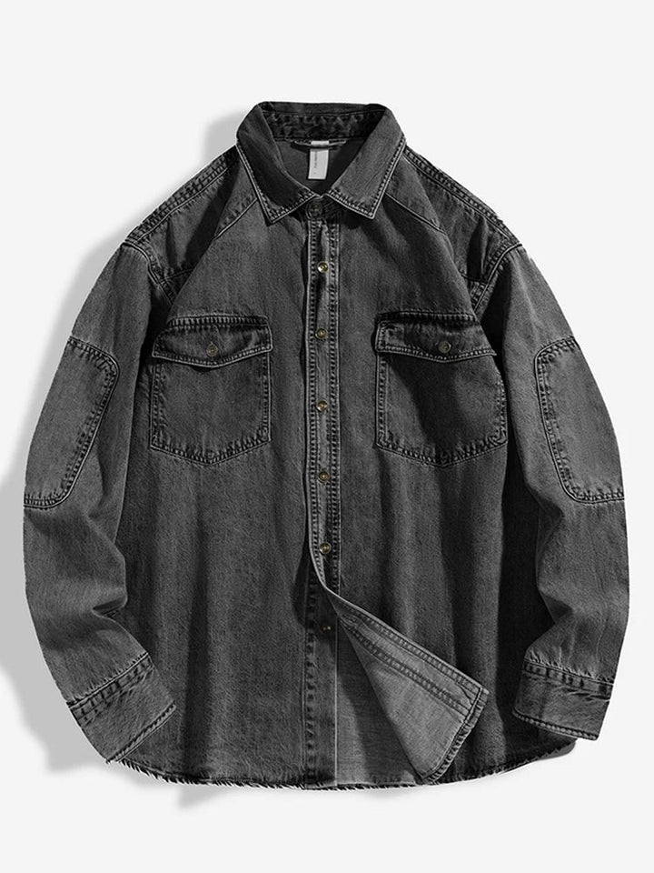 Stylisches und strapazierfähiges Langarm-Denim-Hemd für Herren - die perfekte Wahl für den Alltag