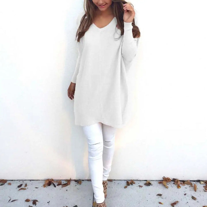 Modischer mittellanger Damenpullover für einen eleganten und stilvollen Look