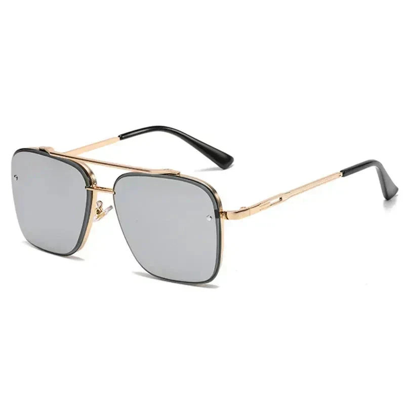 Elegante Aviator-Sonnenbrille für Männer in modernem, quadratischem Design